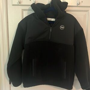 Abercrombie kids fleece 1-2 zip pull over hoodie size 11/12